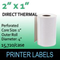 Direct Thermal Labels 2" x 1" Perf
